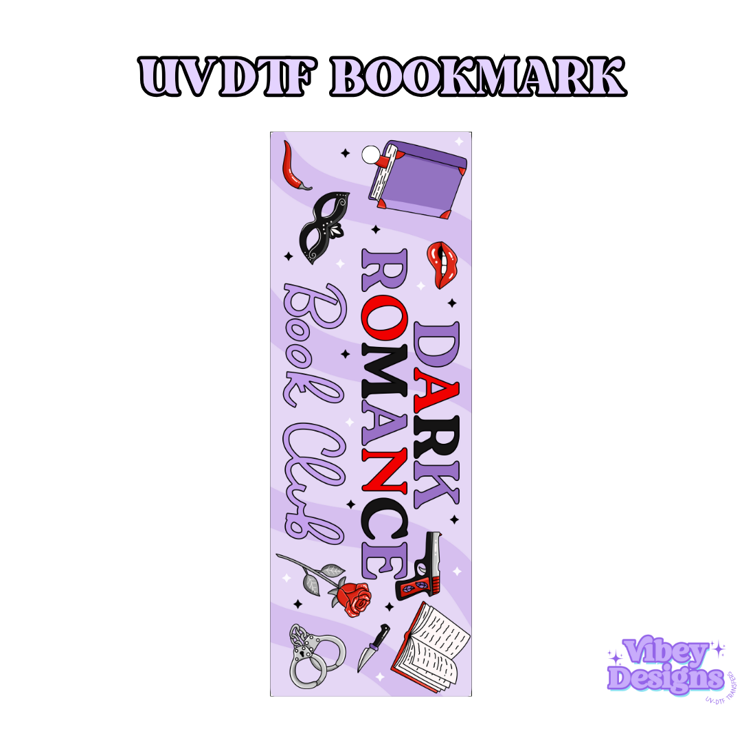 UV-DTF Bookmark Transfer - Dark Romance Book Club