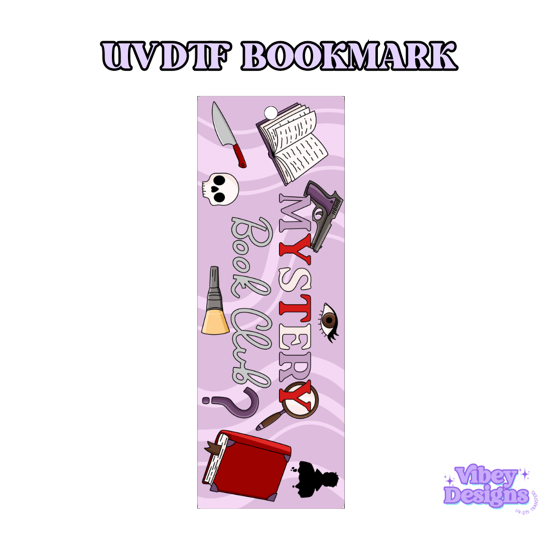 UV-DTF Bookmark Transfer - Mystery Book Club