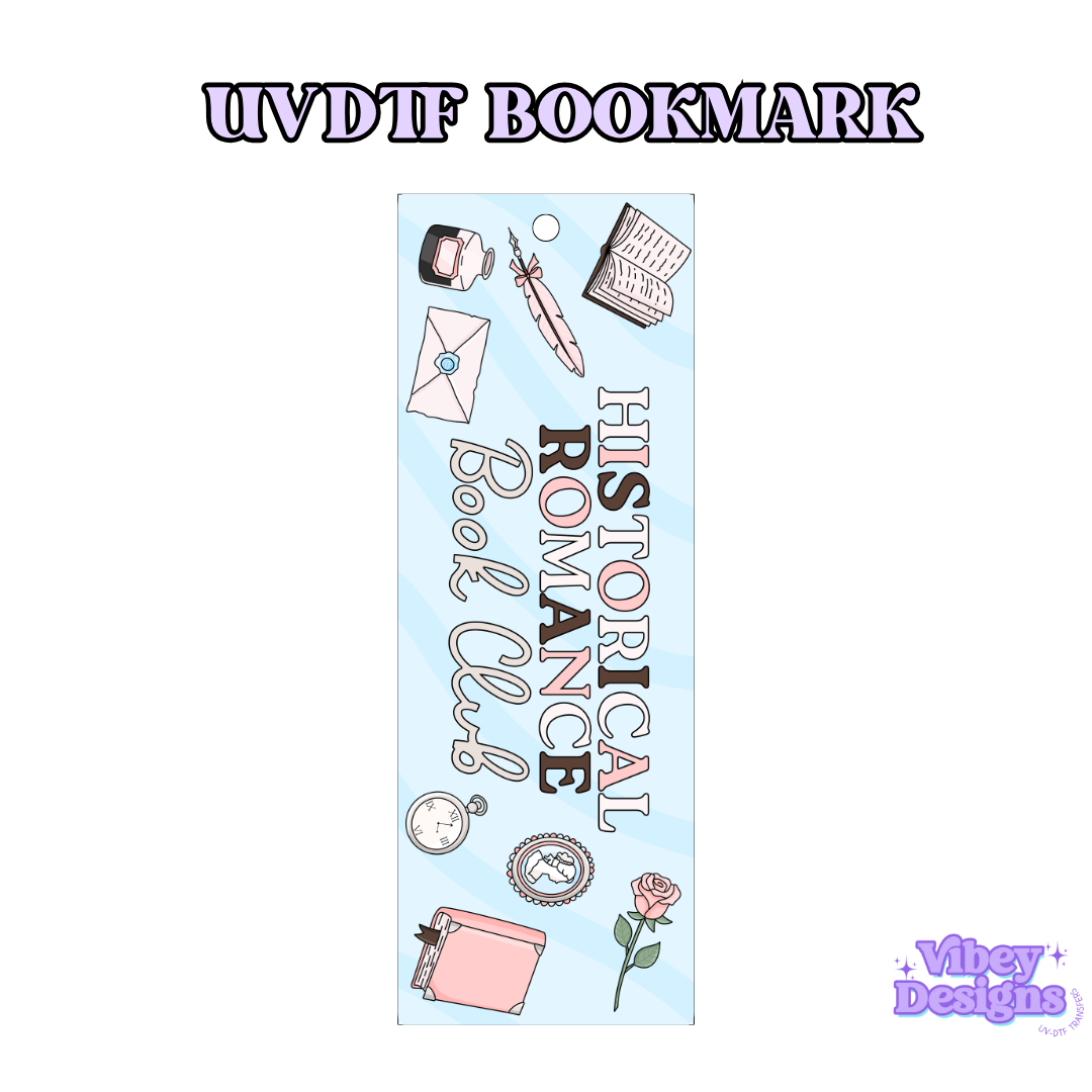 UV-DTF Bookmark Transfer - Historical Romance Book Club