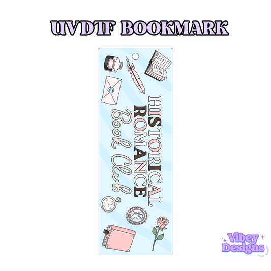 UV-DTF Bookmark Transfer - Historical Romance Book Club