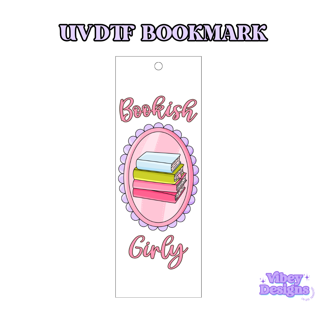 UV-DTF Bookmark Transfer - Bookish Girly