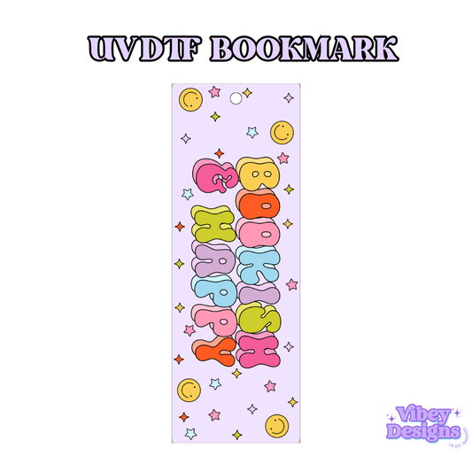 UV-DTF Bookmark Transfer - Bookish and Happy