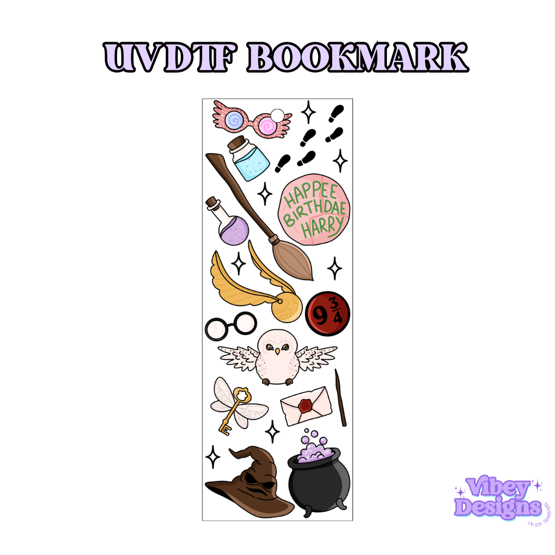 UV-DTF Bookmark Transfer - Spell Elements