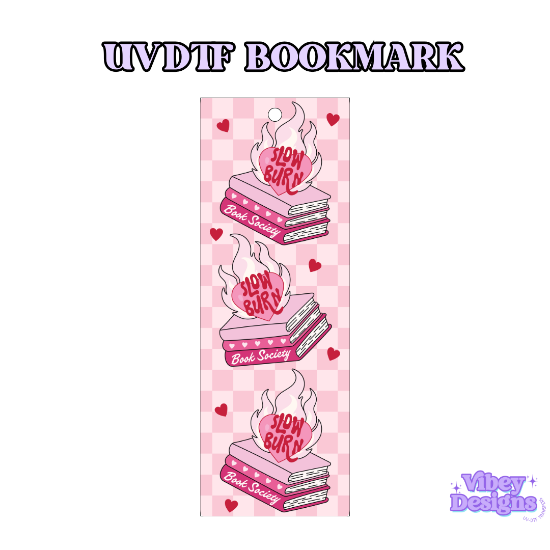 UV-DTF Bookmark Transfer - Slow Burn Checker Stack