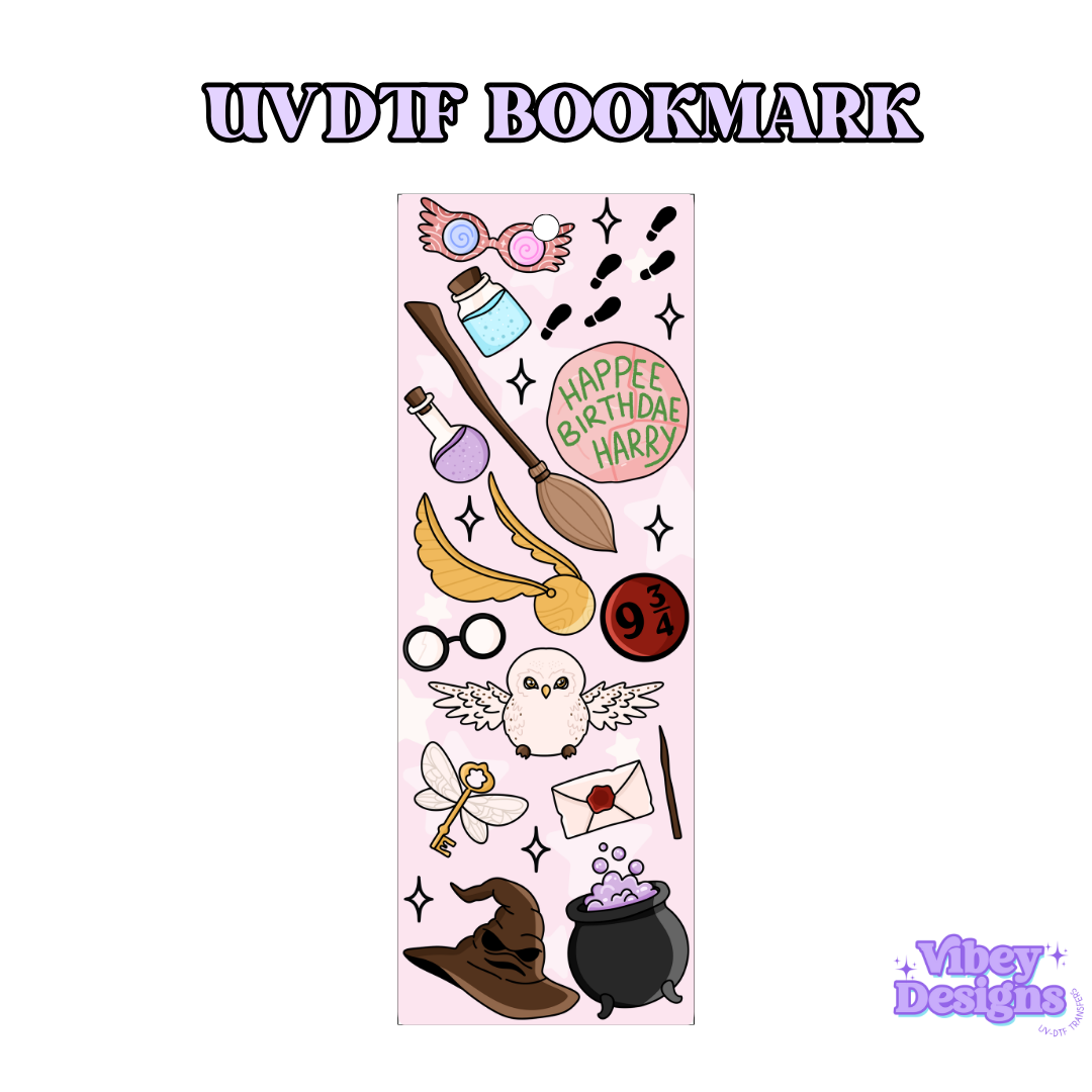 UV-DTF Bookmark Transfer - Spell Elements