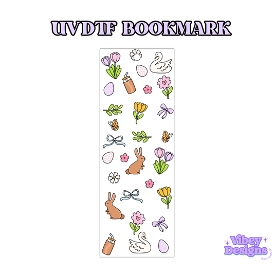 UV-DTF Bookmark Transfer - Bunny Spring