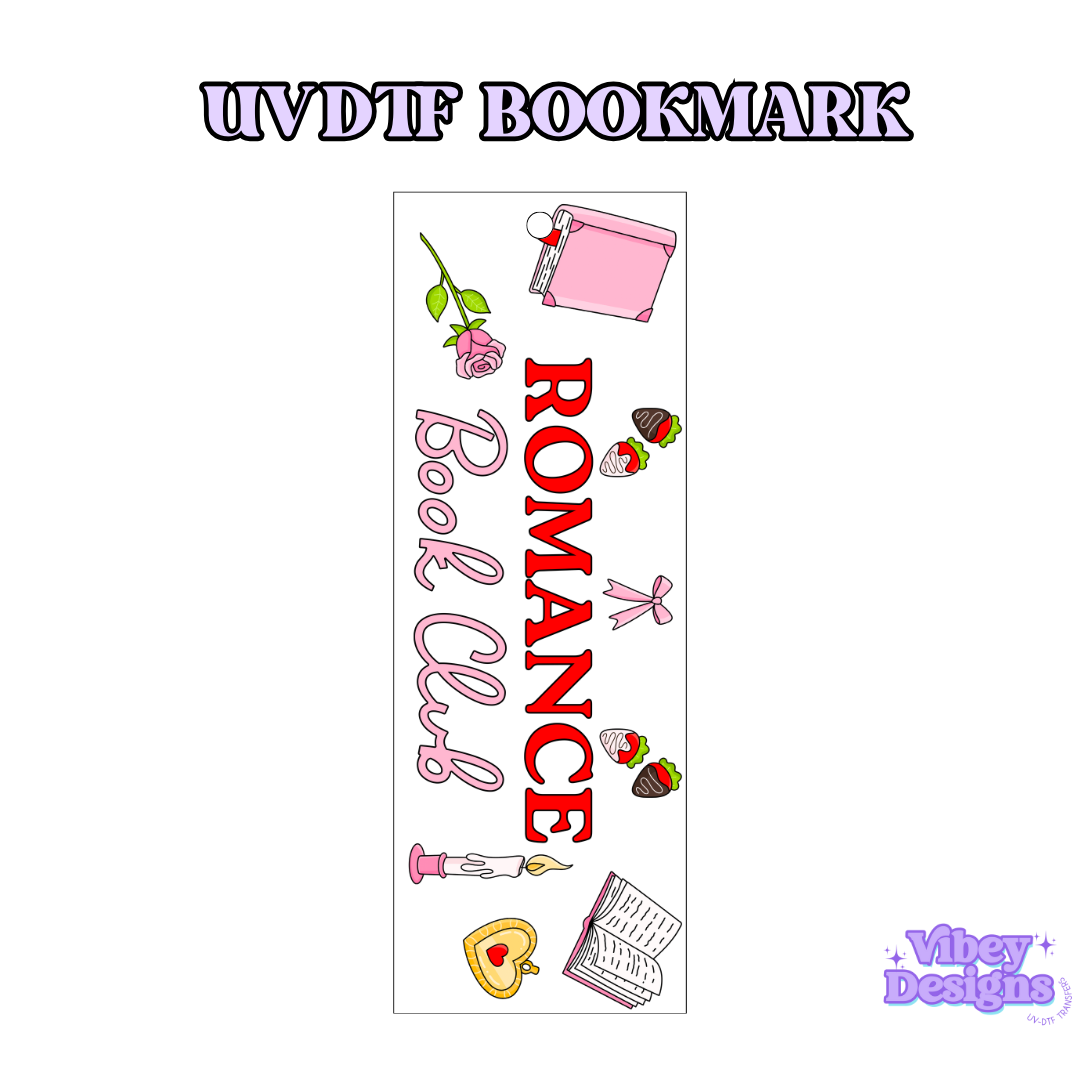 UV-DTF Bookmark Transfer - Romance Book Club