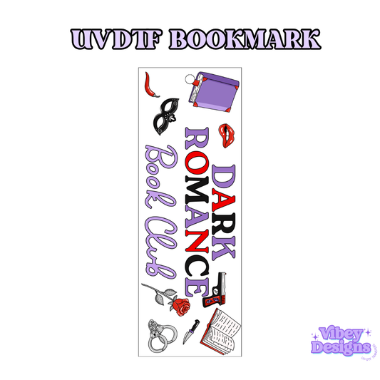 UV-DTF Bookmark Transfer - Dark Romance Book Club