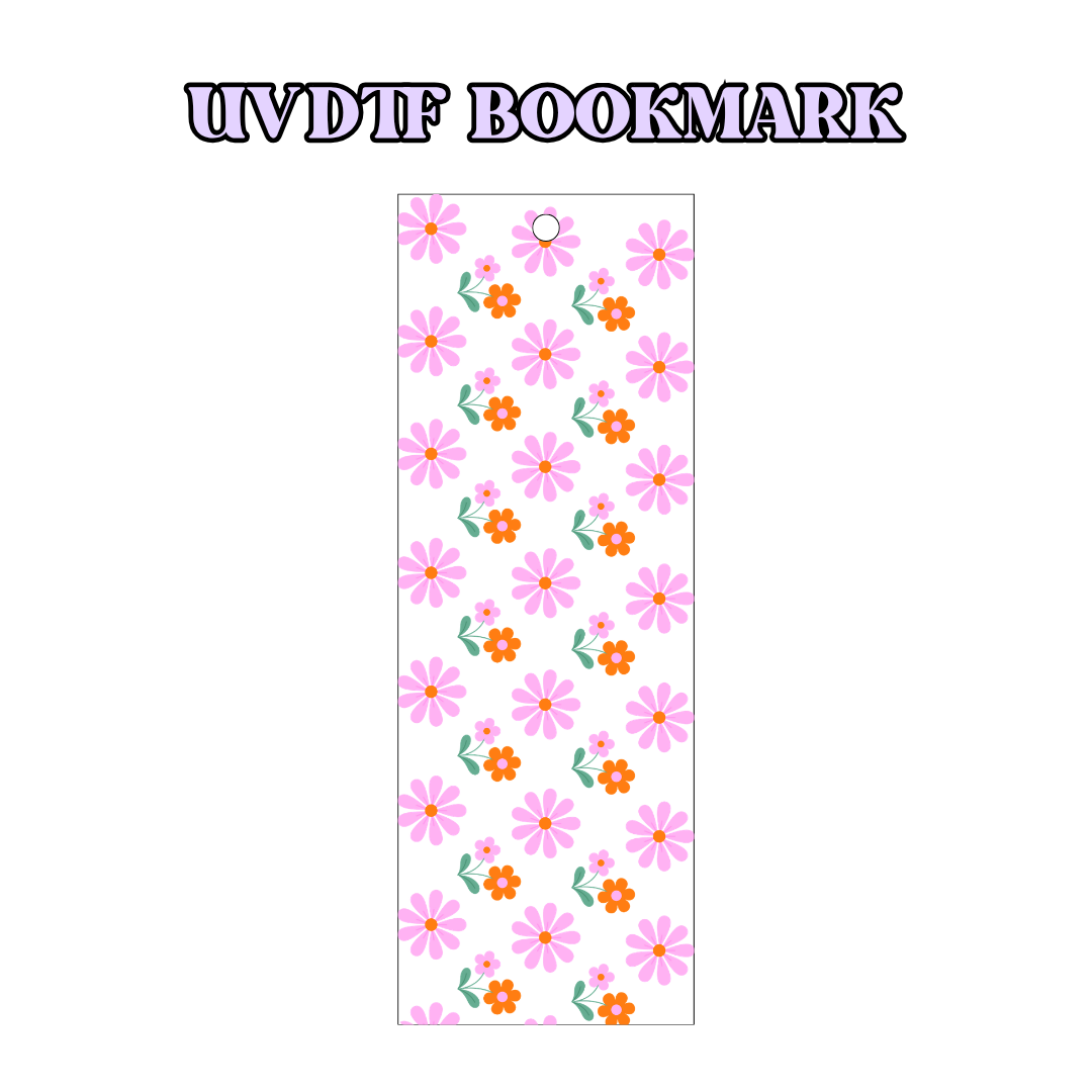 UV-DTF Bookmark Transfer BM59 - Retro Pink & Orange