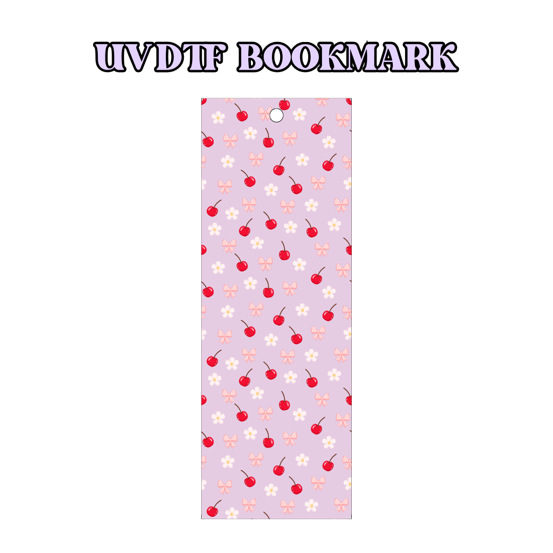 UV-DTF Bookmark Transfer BM67 - Cherries & Bows 2