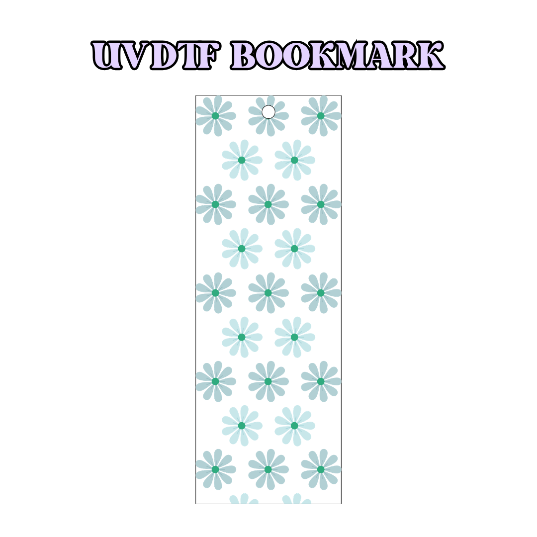 UV-DTF Bookmark Transfer BM74 - Sky Flowers