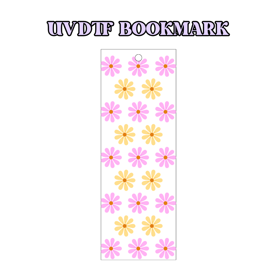 UV-DTF Bookmark Transfer BM76 - Sky Flowers 2