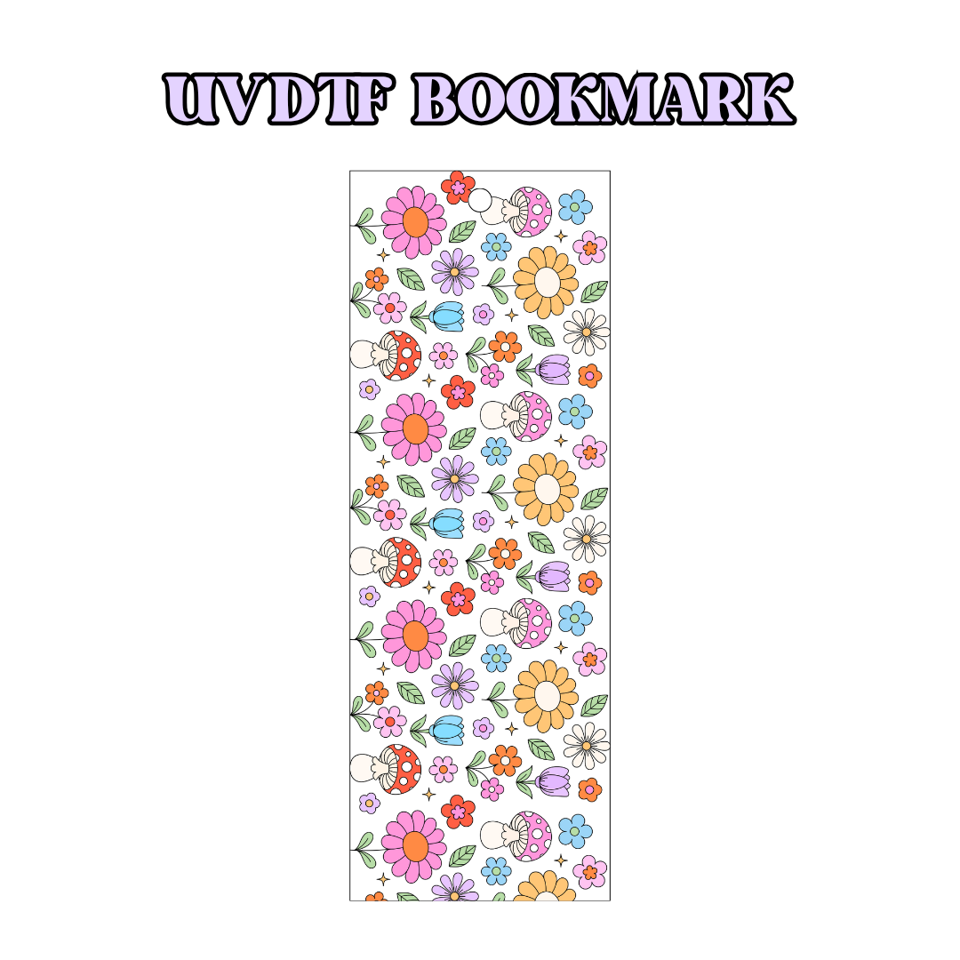 UV-DTF Bookmark Transfer BM77 - Mushy Garden