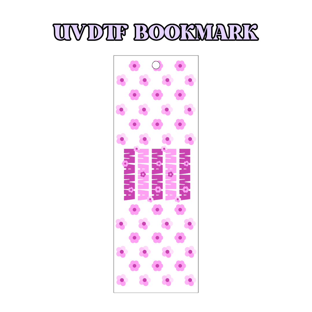 UV-DTF Bookmark Transfer BM86 - Mama Flower