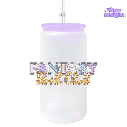UV-DTF Transfer for Bottle, Glass, Mug, Diary - Member of the Fantasy Book Club