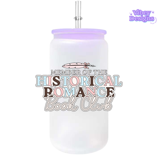 UV-DTF Transfer for Bottle, Glass, Mug, Diary - Member of the Historical Romance Book Club