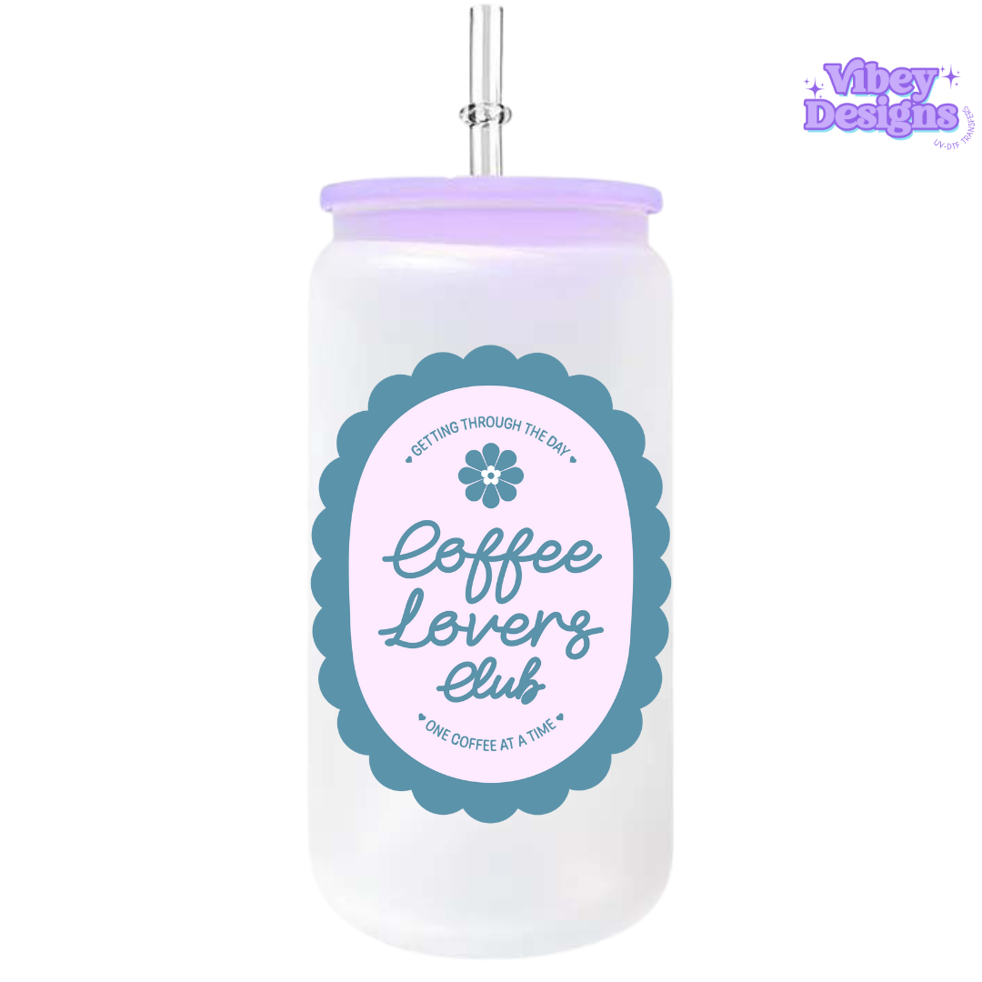 UV-DTF Transfer for Bottle, Glass, Mug, Diary - Coffee Lover Club