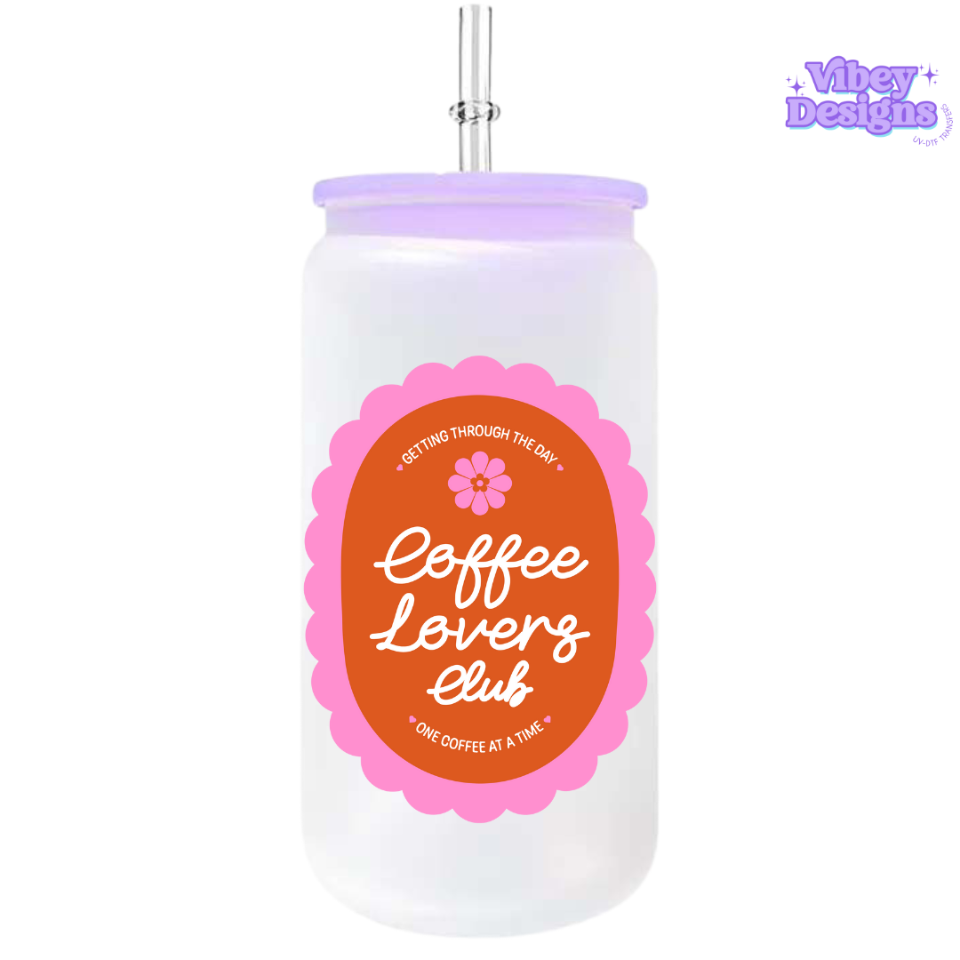 UV-DTF Transfer for Bottle, Glass, Mug, Diary - Coffee Lover Club