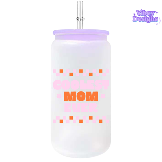 UV-DTF Transfer for Bottle, Glass, Mug, Diary - Coolest Mom Ever
