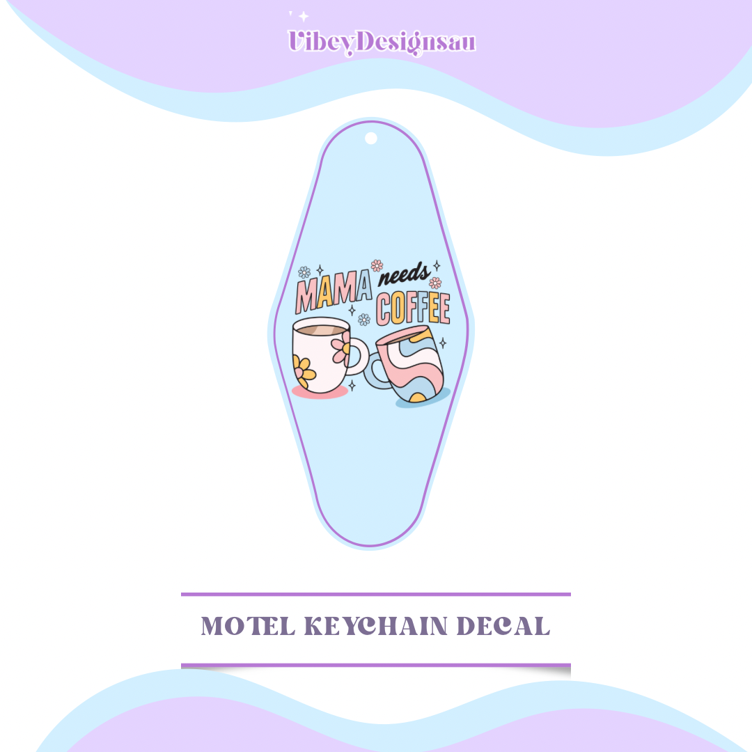 RTS Motel Keychain | Shot glass Decal - Mama Needs Coffee