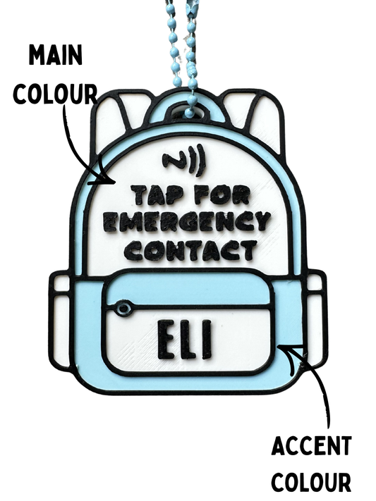 Custom NFC Emergency Contact Bag Tag