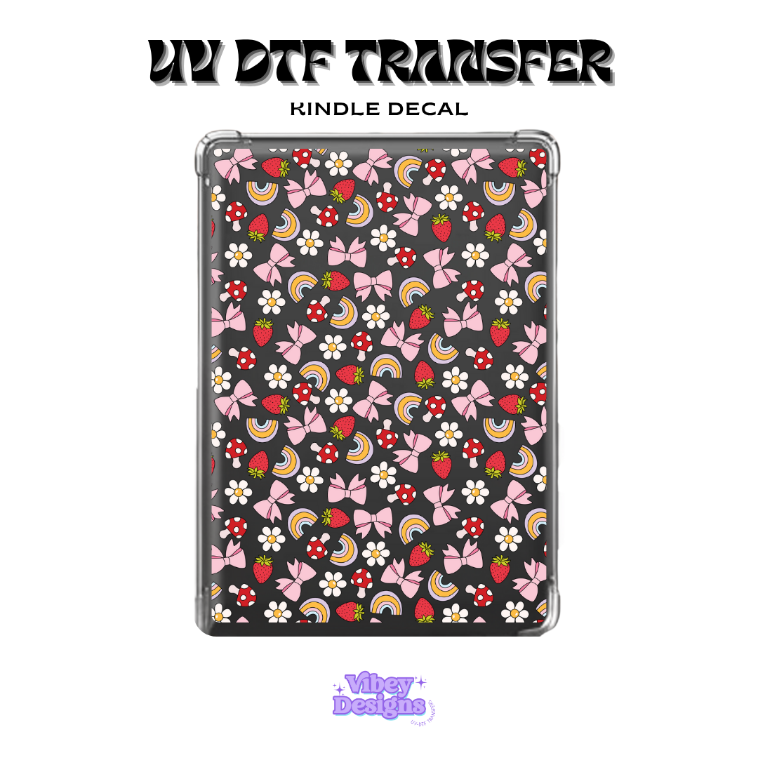 UV DTF Kindle Decal - Spring Bows