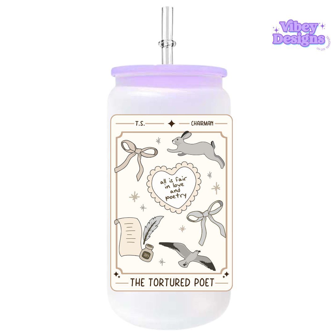 UV-DTF Transfer for Bottle, Glass, Mug, Diary - Taylor The Tortured Poet Tarot