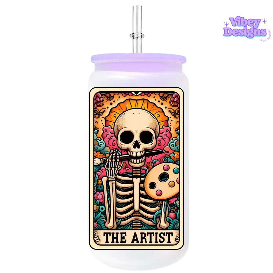 UV-DTF Transfer for Bottle, Glass, Mug, Diary - The Artist