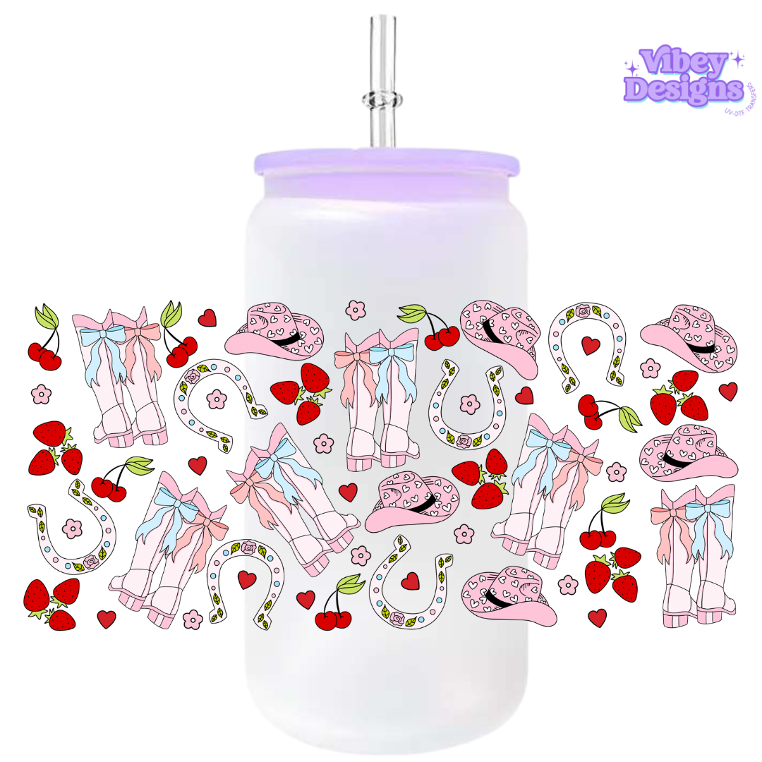 Uv Dtf Wrap For 16oz Libbey Glass - Cowgirl Essentials