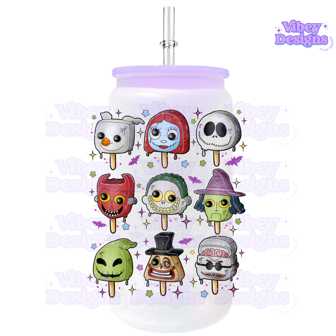 RTS UV-DTF Transfer for Bottle, Glass, Mug, Diary - Spooky Pops