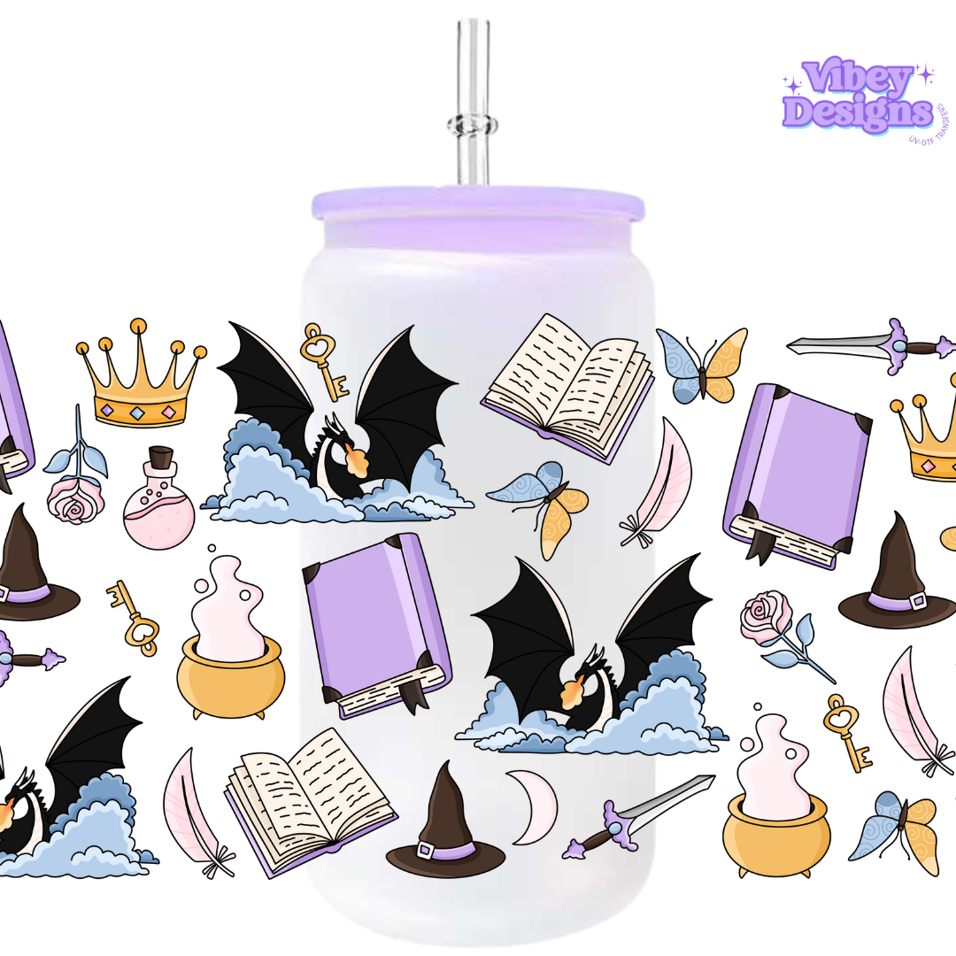 Mystical Elixirs Cauldrons, Books, Poison UV DTF Wrap – No Weeding, Waterproof & Easy Apply!