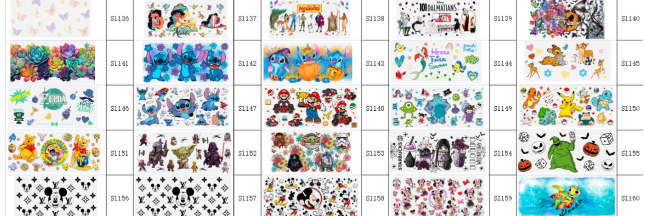 Designs 1136 - 1160