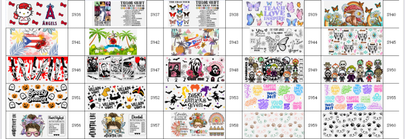 Designs 936 - 960