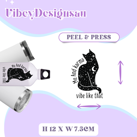 Uv Dtf Transfer for Bottle, Glass, Mug, Diary - Taylor Swift Me and Karma