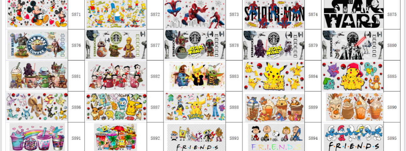 Designs 871 - 895