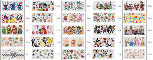 Designs 301-325