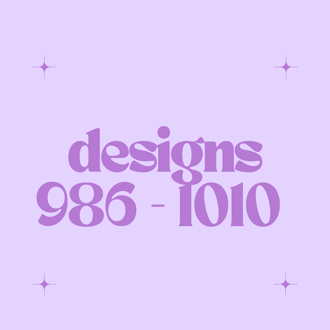 Designs 986 - 1010