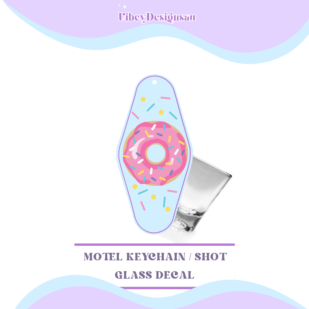 RTS Motel Keychain | Shotglass Decal - Doughnut sprinkles