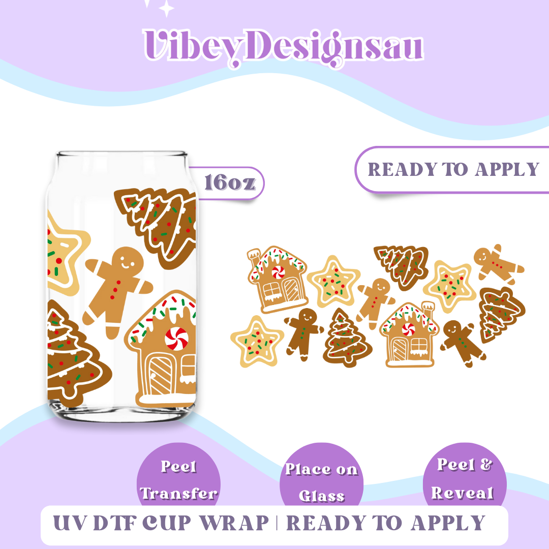 RTS 16OZ Cup Wrap - Gingerbread Land