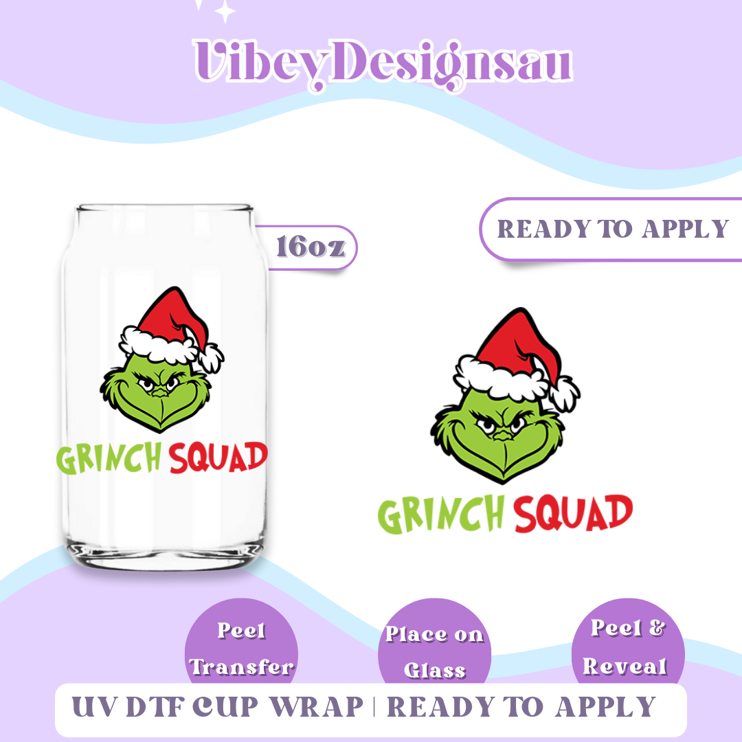 RTS UV-DTF Transfer for Bottle, Glass, Mug, Diary - Christmas Squad