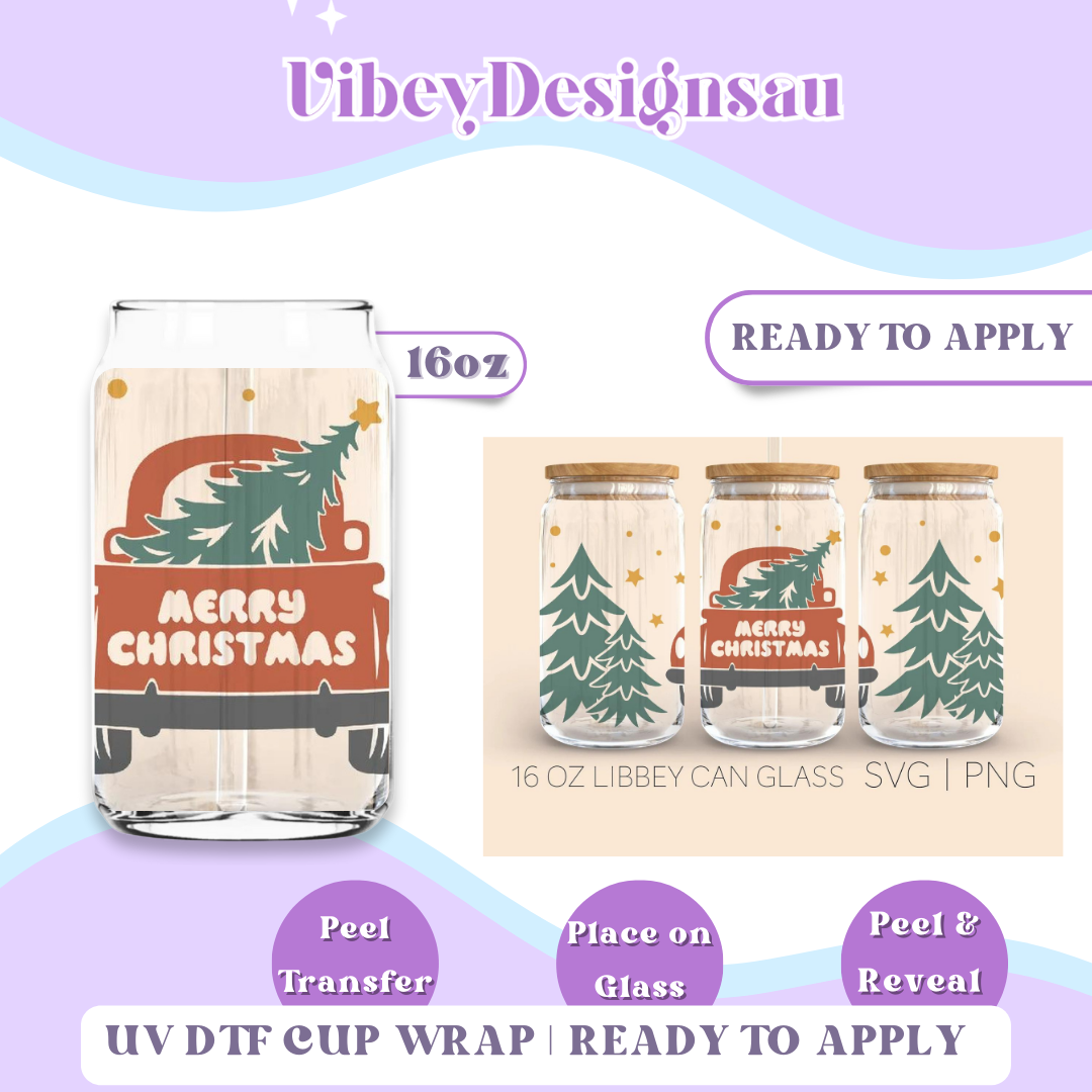 RTS 16OZ Cup Wrap - Christmas Truck