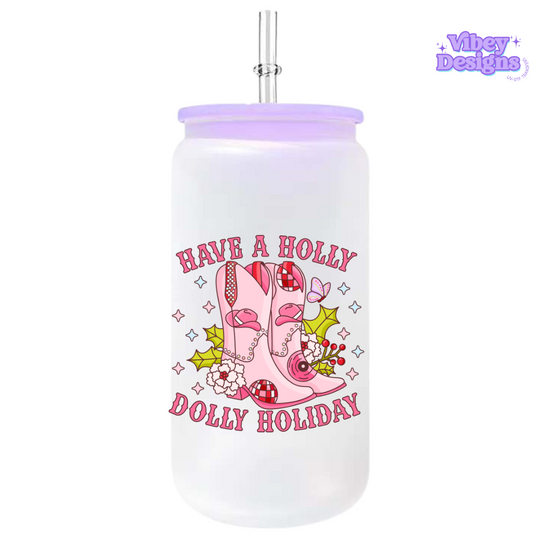 UV-DTF Transfer for Bottle, Glass, Mug, Diary - Dolly Holiday