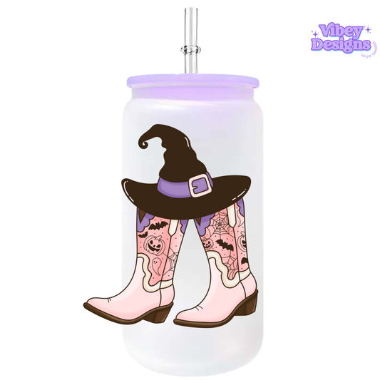 UV-DTF Transfer for Bottle, Glass, Mug, Diary - Witchy Boots