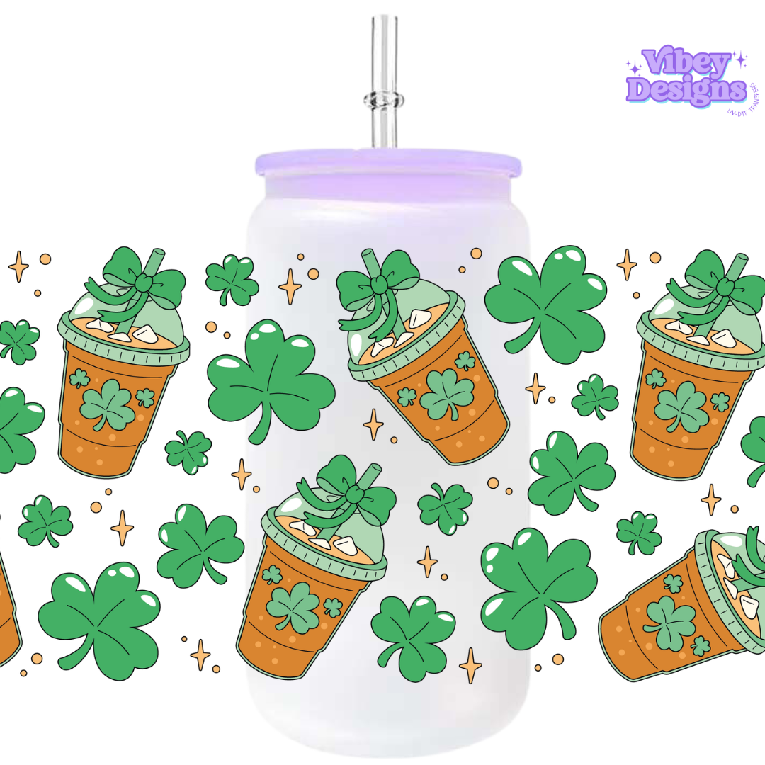 Uv Dtf Wrap For 16oz Libbey Glass - #SP02 Lucky Coffee