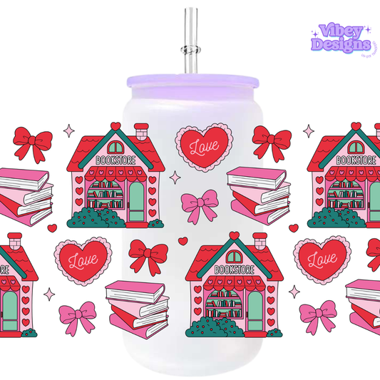 Uv Dtf Wrap For 16oz Libbey Glass - #VAL28 Valentines bookstore