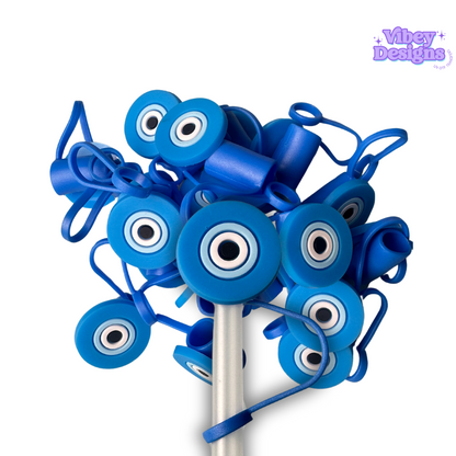 Evil Eye Blue 40oz Straw Topper