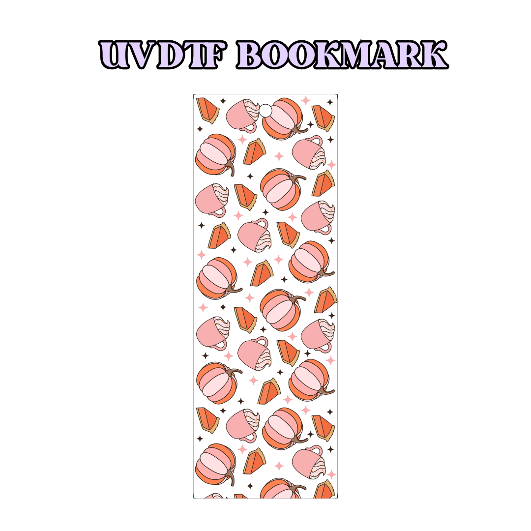 UV-DTF Bookmark Transfer - Pumpkin Spice Pattern