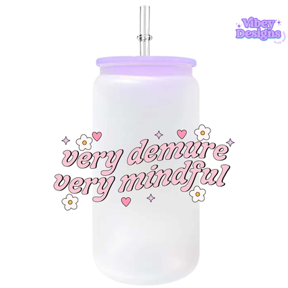 UV-DTF Transfer for Bottle, Glass, Mug, Diary - Very Demure, Very Mindful