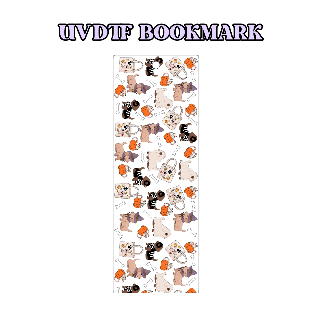 UV-DTF Bookmark Transfer - Halloween Pups