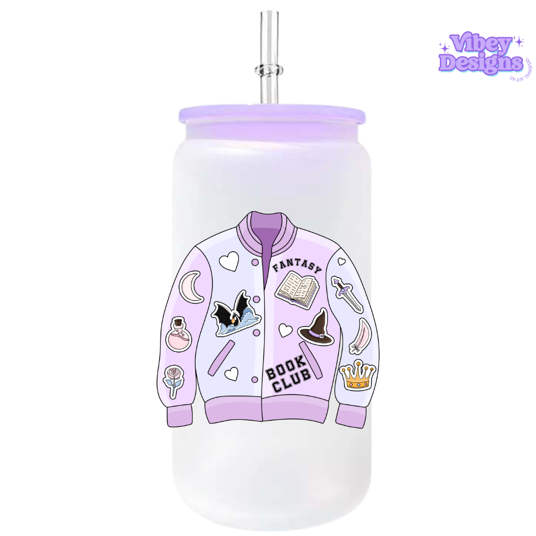 UV-DTF Transfer for Bottle, Glass, Mug, Diary - Bookclub Jacket